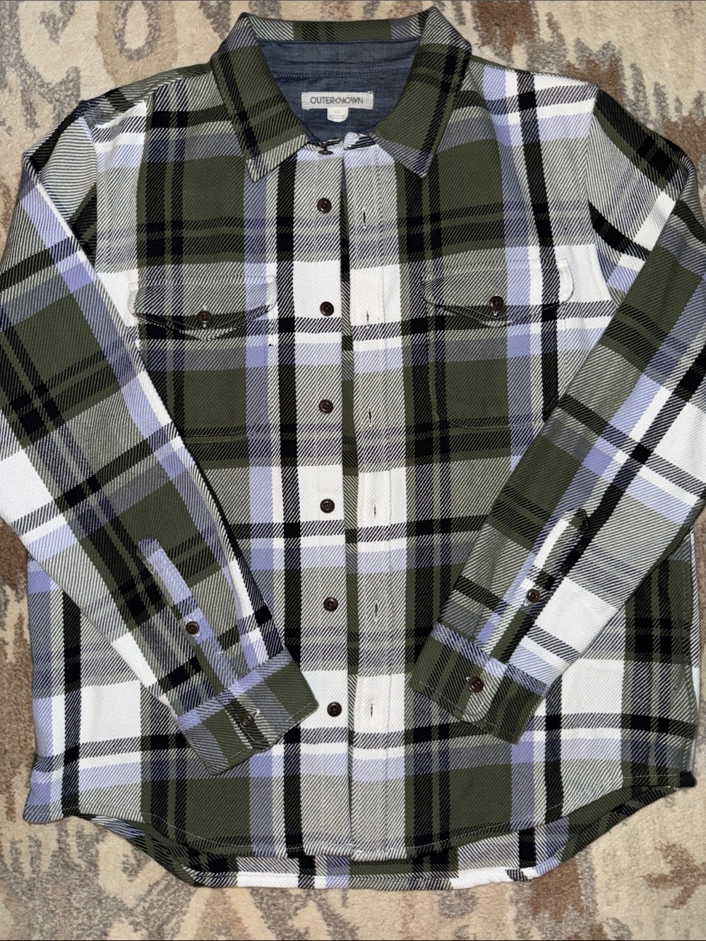 Outerknown Plaid Button-Down Shirt L